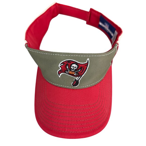 Tampa Bay Buccaneers Reebok NFL Red & Olive Green Visor Cap Adjustable - Picture 2 of 12